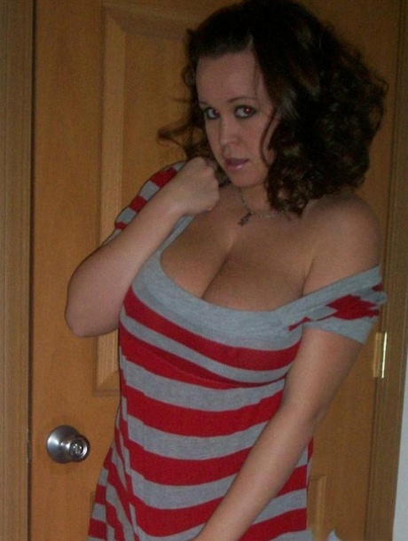 Solo girl Brandy Talore displays her knockers in various locations